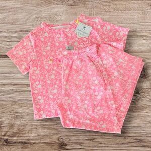 Dudley Stephens Surfside Tee Palisades Pant Matching Set Pink Floral XS NEW